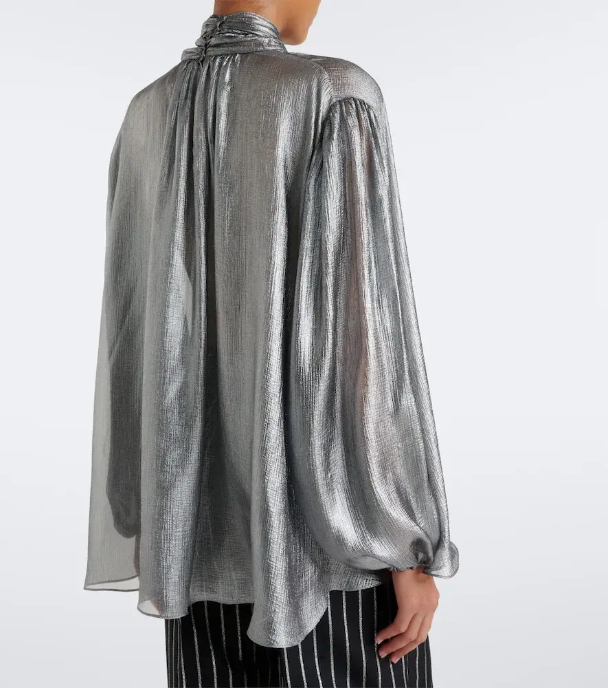 Dolce & Gabbana Tie-neck silk georgette blouse | Thumbnail 5 Dolce & Gabbana Tie-neck silk georgette blouse | Thumbnail 5