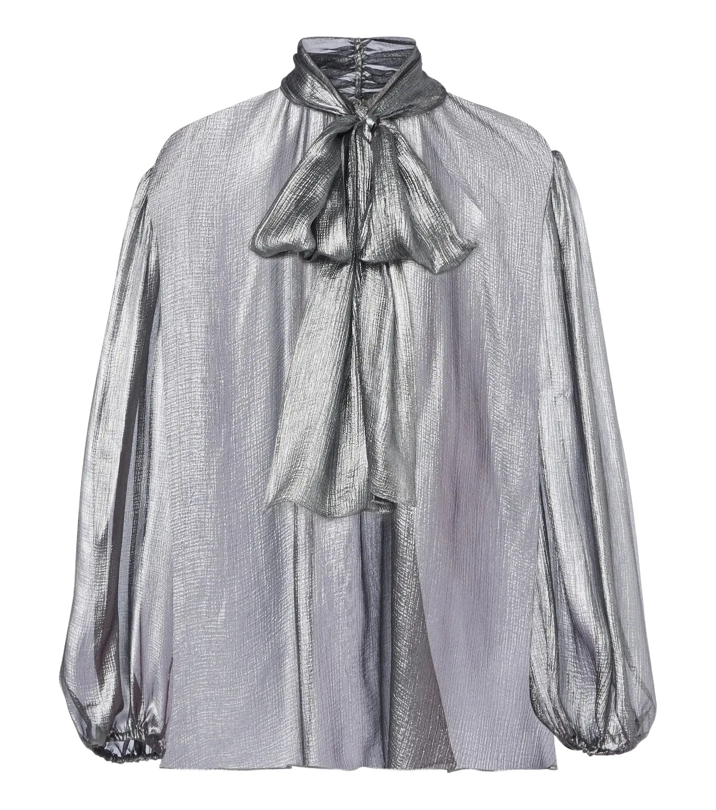 Dolce & Gabbana Tie-neck silk georgette blouse