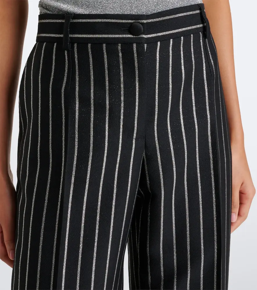 Dolce & Gabbana Striped wool-blend wide-leg pants | Thumbnail 2