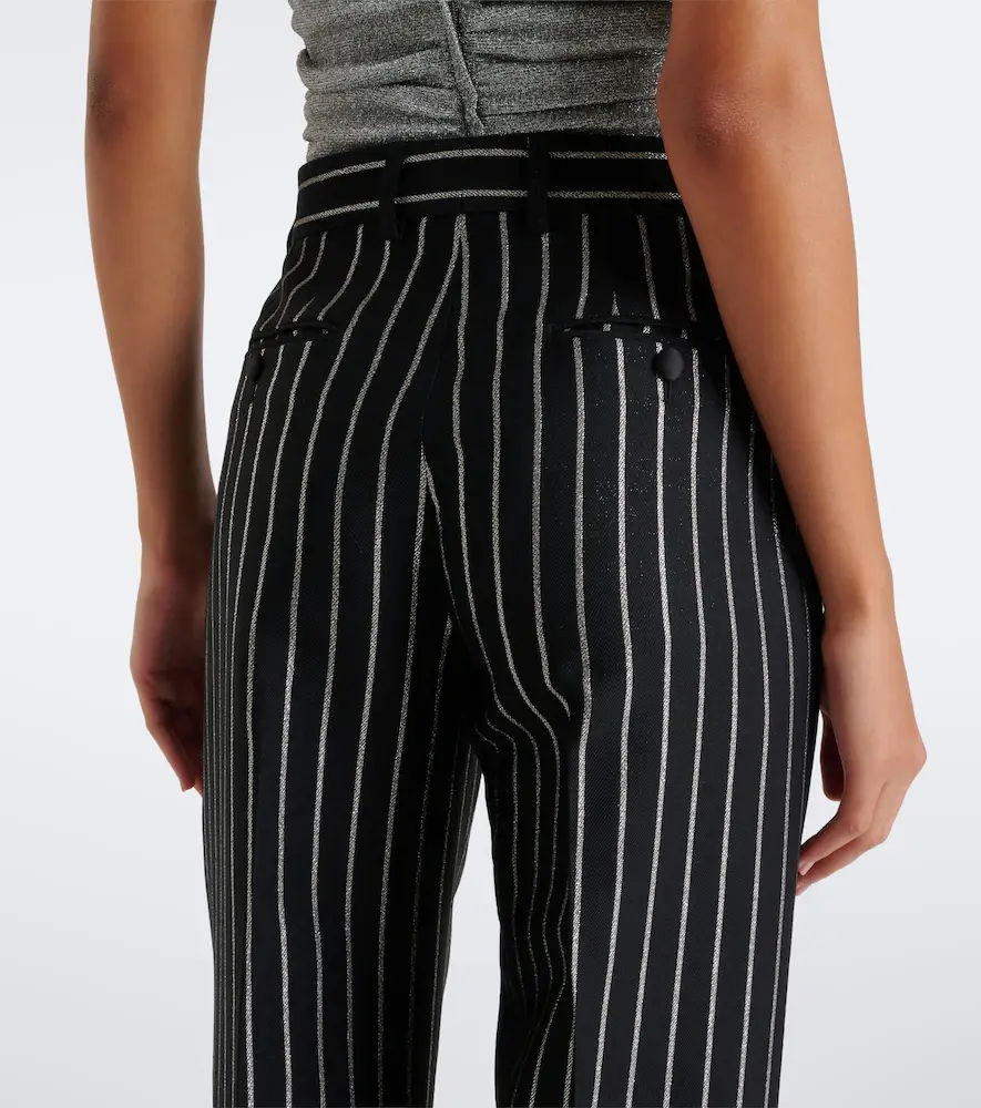 Dolce & Gabbana Striped wool-blend wide-leg pants | Thumbnail 6