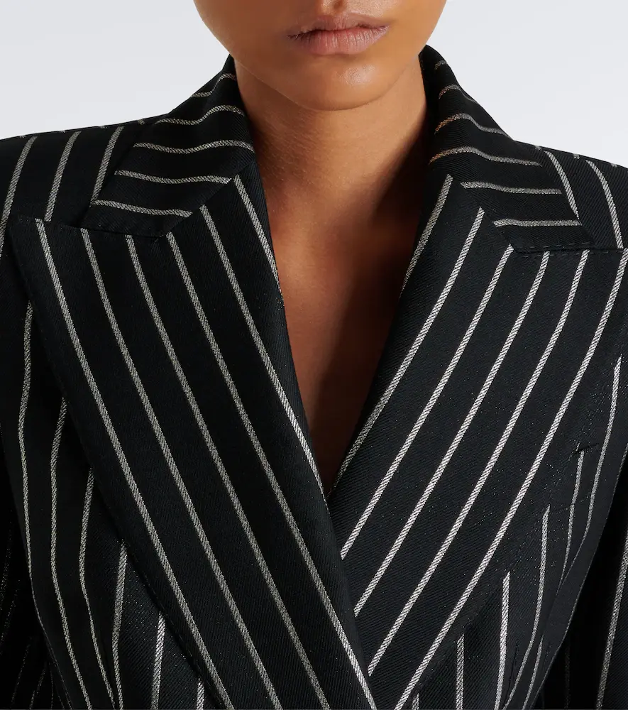 Dolce & Gabbana Striped double-breasted wool-blend blazer | Thumbnail 2