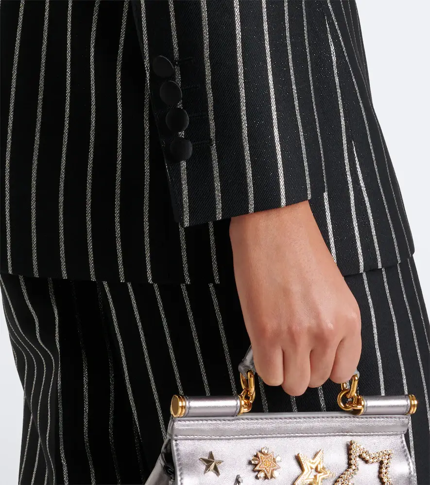 Dolce & Gabbana Striped double-breasted wool-blend blazer | Thumbnail 5