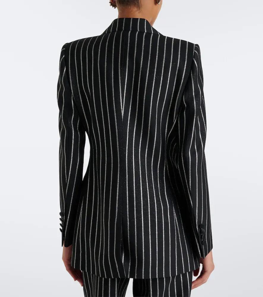 Dolce & Gabbana Striped double-breasted wool-blend blazer | Thumbnail 6
