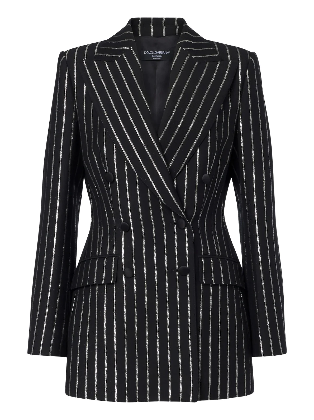 Dolce & Gabbana Striped double-breasted wool-blend blazer