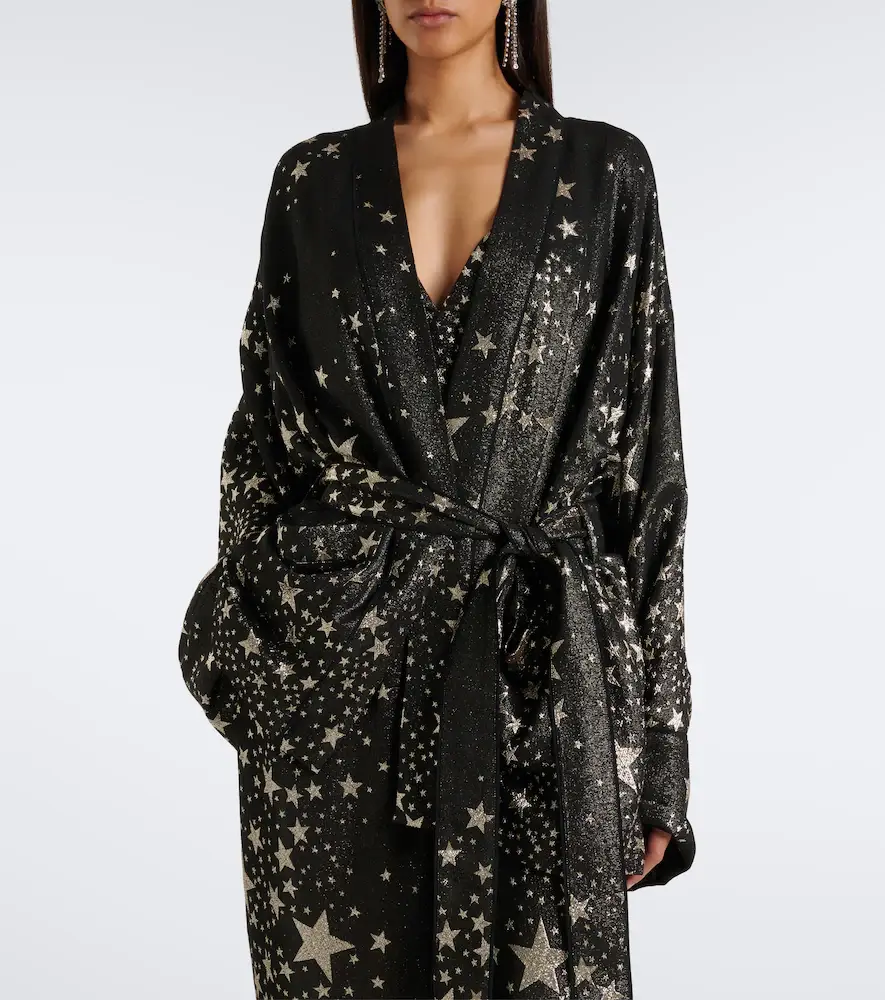 Dolce & Gabbana Silk-blend jacquard lamé wrap top | Thumbnail 4 Dolce & Gabbana Silk-blend jacquard lamé wrap top | Thumbnail 4