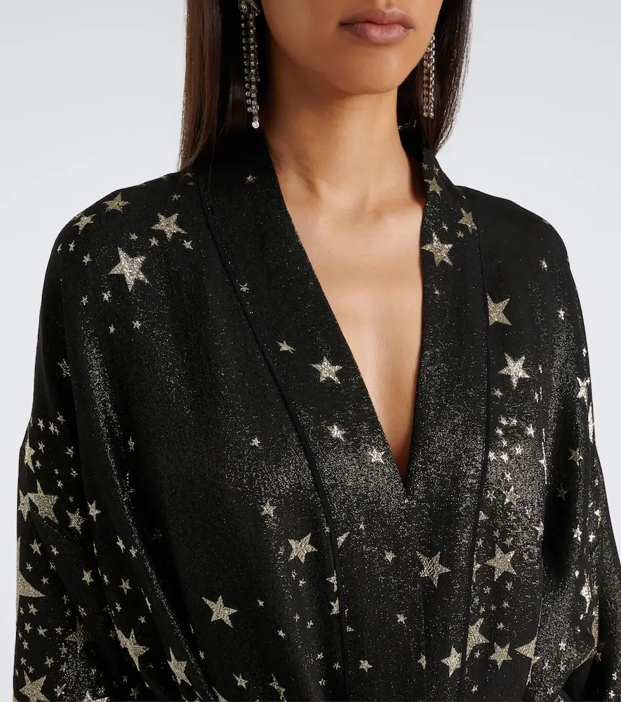 Dolce & Gabbana Silk-blend jacquard lamé wrap top | Thumbnail 5 Dolce & Gabbana Silk-blend jacquard lamé wrap top | Thumbnail 5