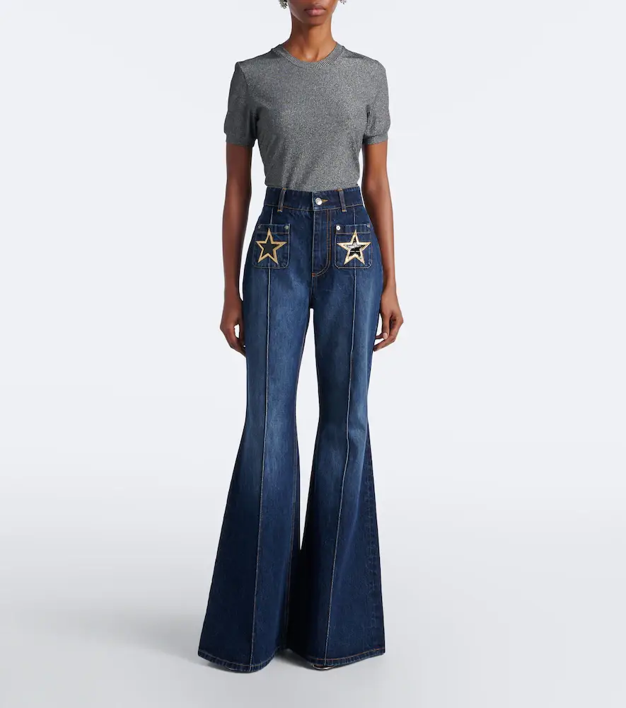 Dolce & Gabbana Faded patch-appliqué flared jeans | Thumbnail 3 Dolce & Gabbana Faded patch-appliqué flared jeans | Thumbnail 3