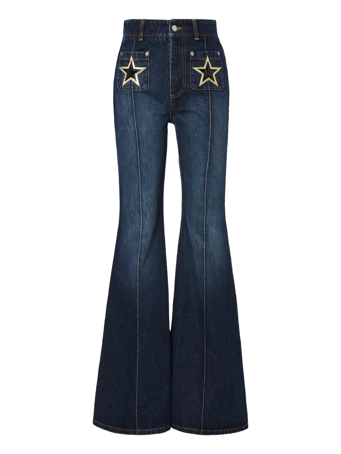 Dolce & Gabbana Faded patch-appliqué flared jeans