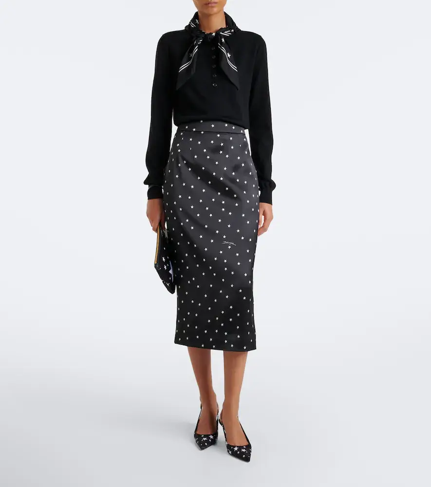 Dolce & Gabbana Printed satin pencil skirt | Thumbnail 2 Dolce & Gabbana Printed satin pencil skirt | Thumbnail 2