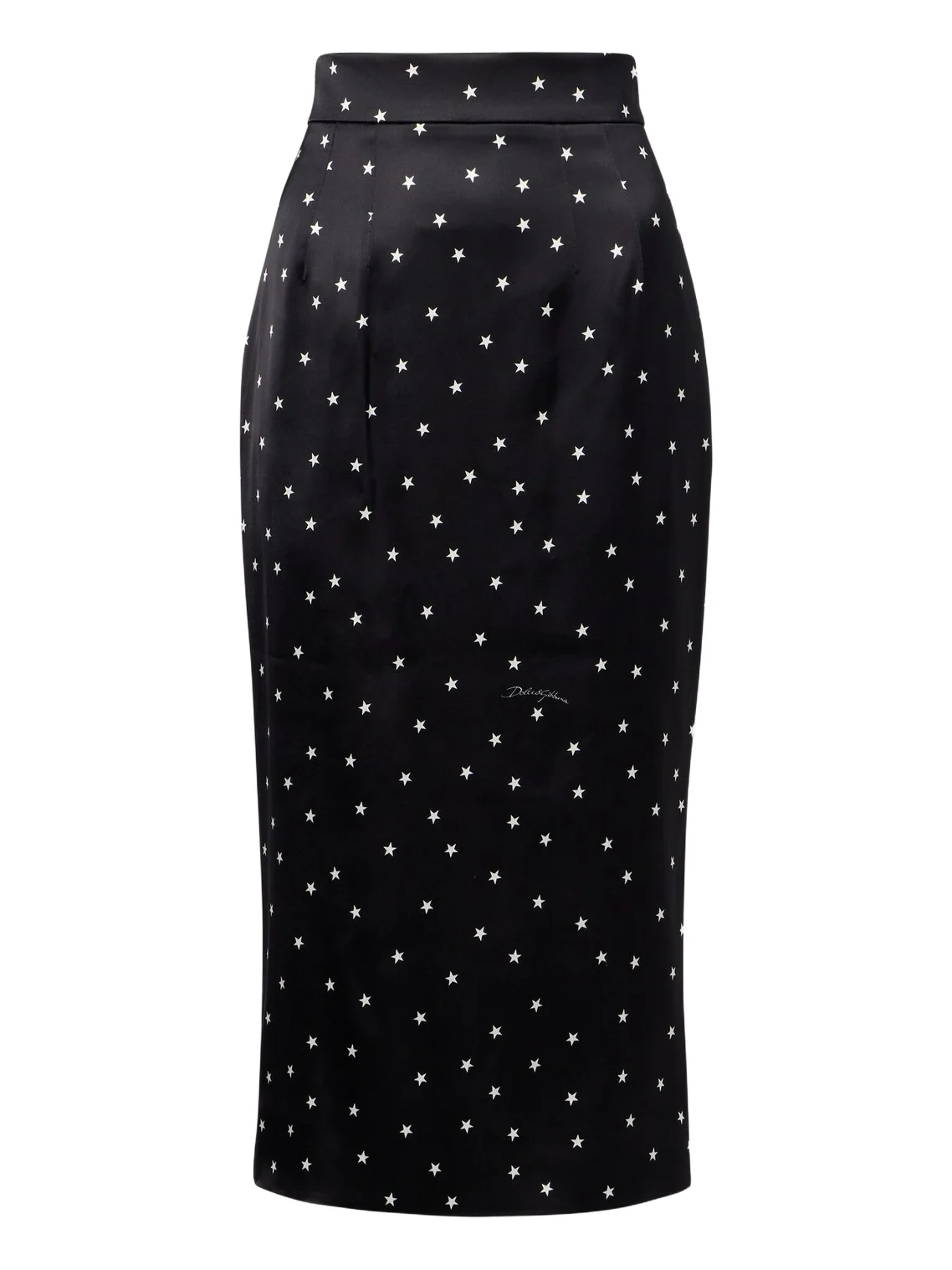 Dolce & Gabbana Printed satin pencil skirt