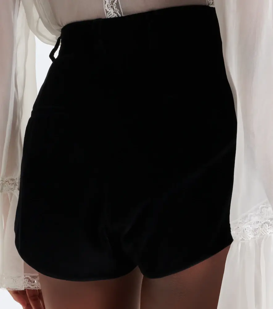 Dolce & Gabbana Cotton and silk-blend velvet shorts | Thumbnail 5 Dolce & Gabbana Cotton and silk-blend velvet shorts | Thumbnail 5
