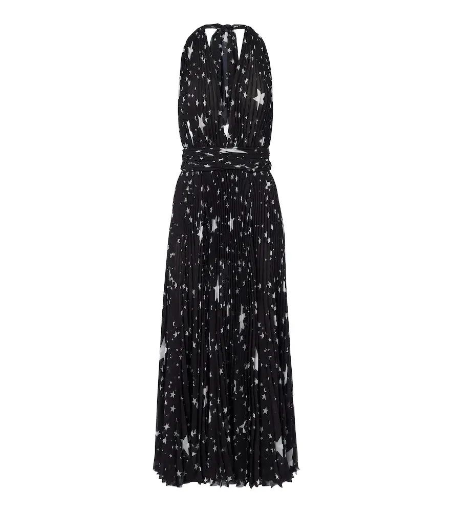 Printed pleated maxi dress Printed pleated maxi dress