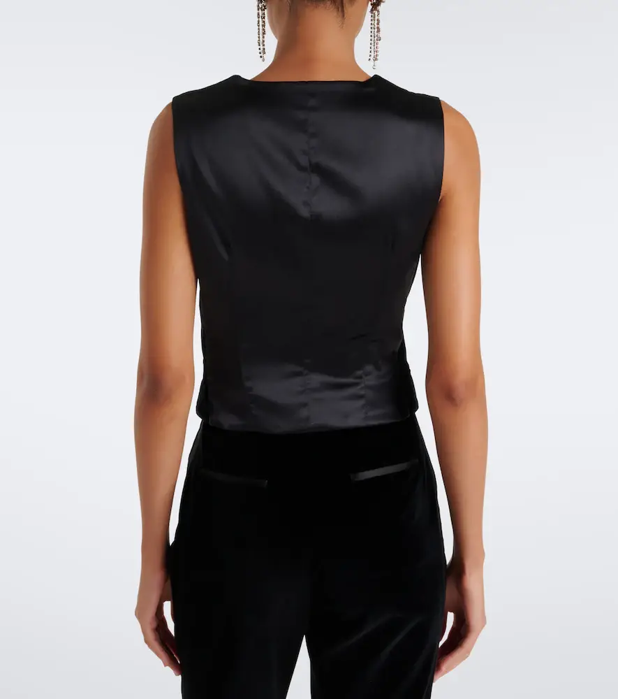 Dolce & Gabbana Cotton and silk-blend velvet vest | Thumbnail 3 Dolce & Gabbana Cotton and silk-blend velvet vest | Thumbnail 3