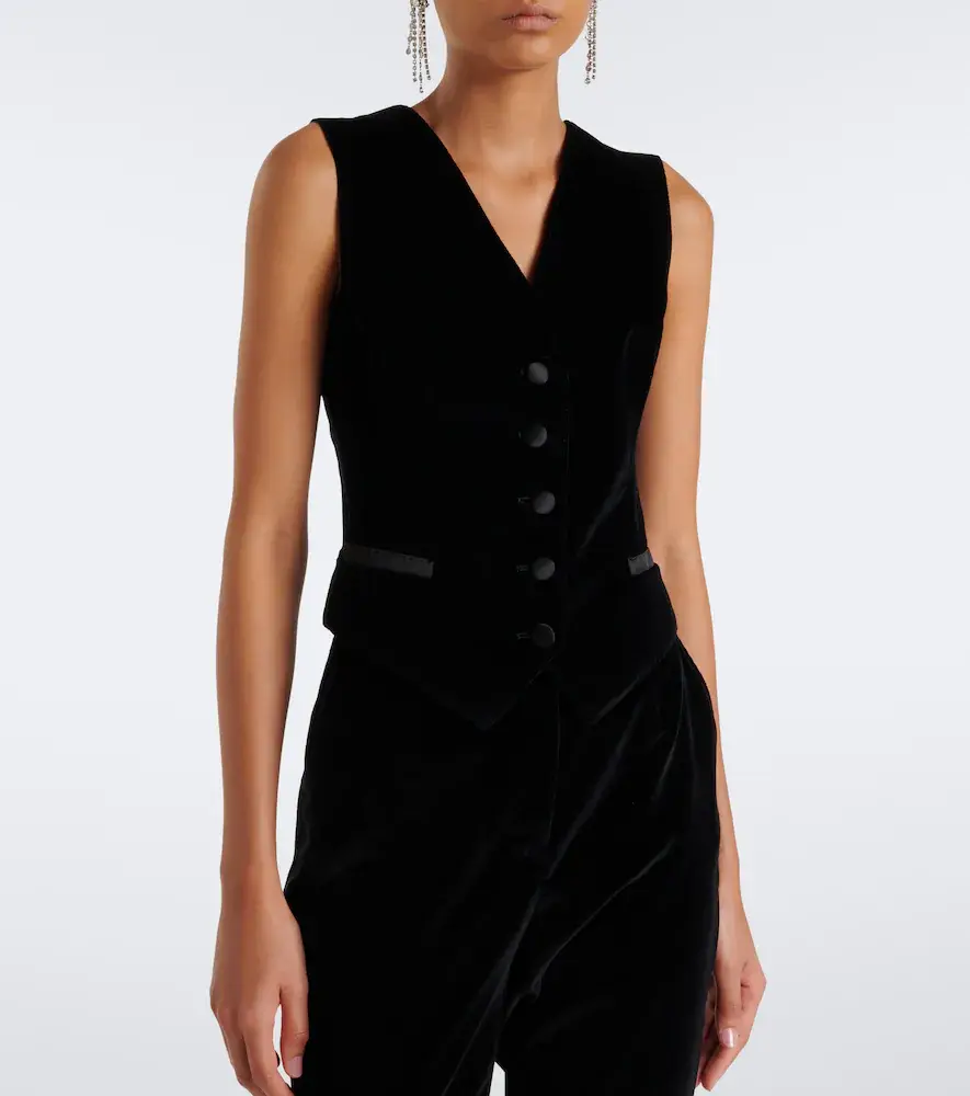 Dolce & Gabbana Cotton and silk-blend velvet vest | Thumbnail 5 Dolce & Gabbana Cotton and silk-blend velvet vest | Thumbnail 5