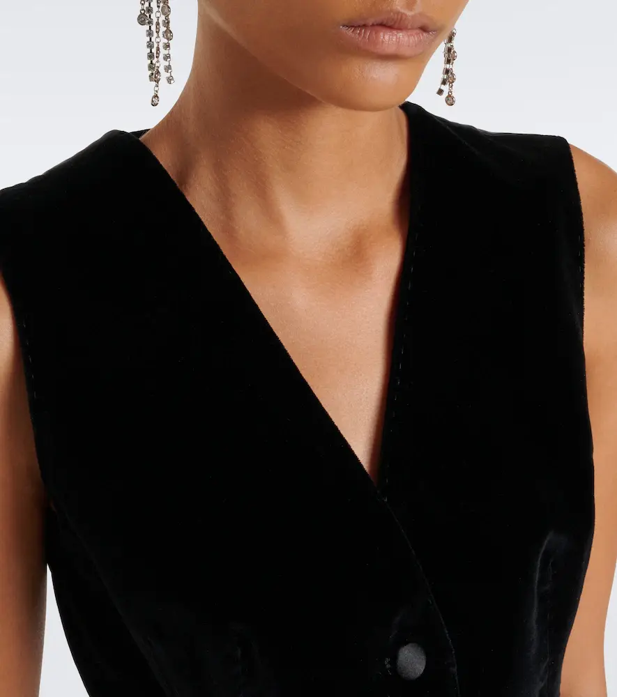Dolce & Gabbana Cotton and silk-blend velvet vest | Thumbnail 6 Dolce & Gabbana Cotton and silk-blend velvet vest | Thumbnail 6