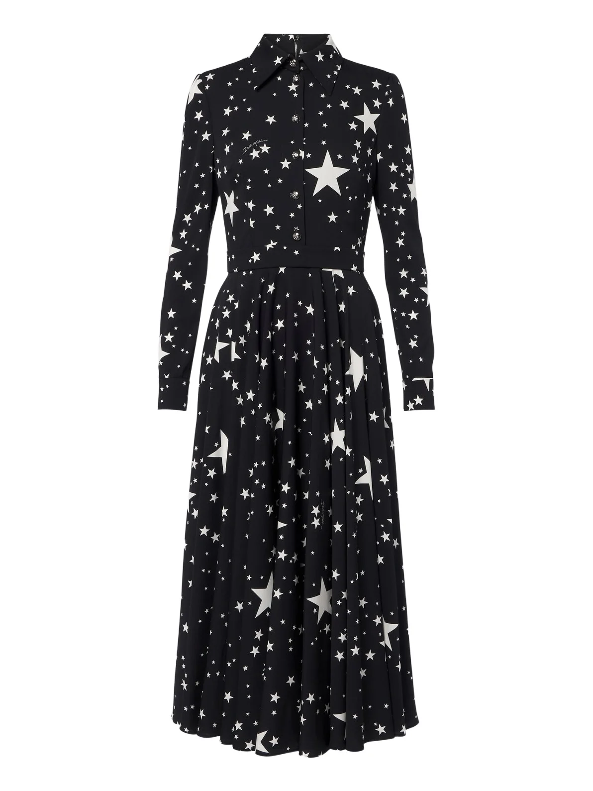 Dolce & Gabbana Belted printed silk-blend shirt dress
