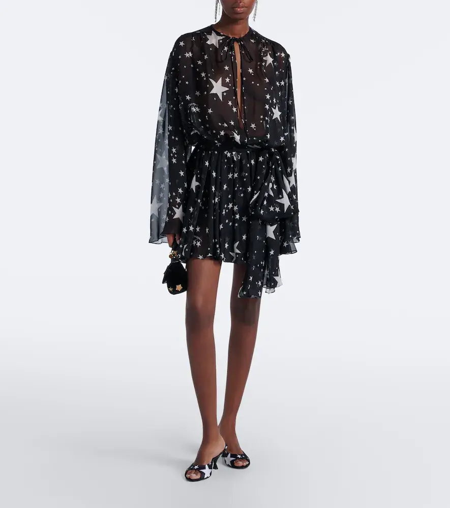 Dolce & Gabbana Belted printed silk chiffon minidress | Thumbnail 2