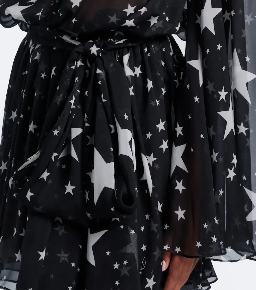 Dolce & Gabbana Belted printed silk chiffon minidress | Thumbnail 4