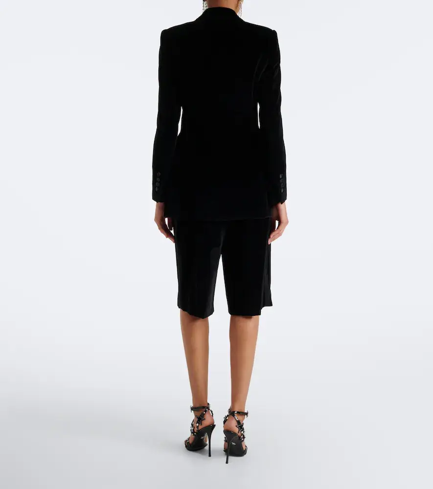 Dolce & Gabbana Cotton and silk-blend velvet Bermuda shorts | Thumbnail 3 Dolce & Gabbana Cotton and silk-blend velvet Bermuda shorts | Thumbnail 3