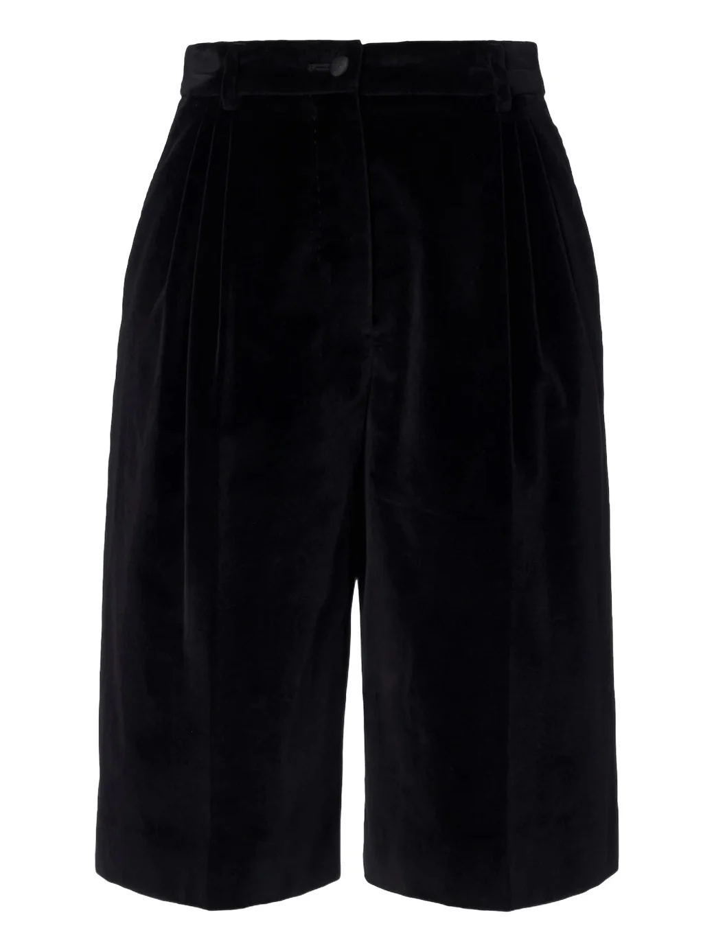 Dolce & Gabbana Cotton and silk-blend velvet Bermuda shorts