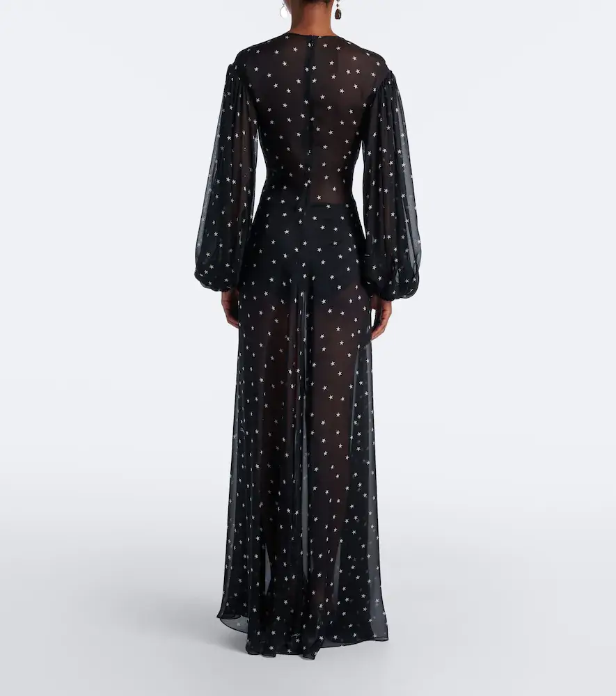 Dolce & Gabbana Embellished sheer silk chiffon maxi dress | Thumbnail 4 Dolce & Gabbana Embellished sheer silk chiffon maxi dress | Thumbnail 4