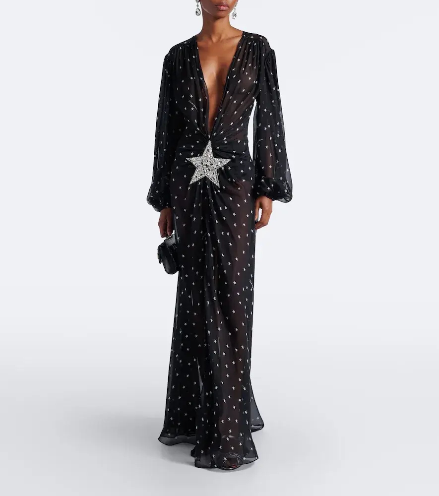 Dolce & Gabbana Embellished sheer silk chiffon maxi dress | Thumbnail 6 Dolce & Gabbana Embellished sheer silk chiffon maxi dress | Thumbnail 6