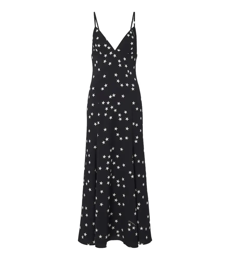 Printed silk-blend midi dress Printed silk-blend midi dress