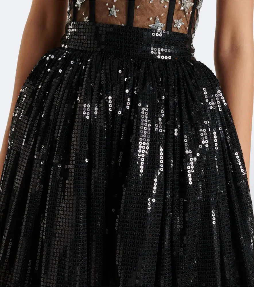 Dolce & Gabbana Gathered sequined midi skirt | Thumbnail 2 Dolce & Gabbana Gathered sequined midi skirt | Thumbnail 2