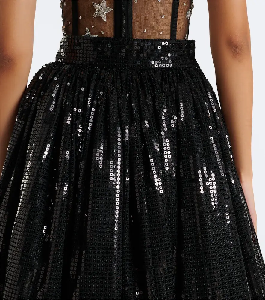 Dolce & Gabbana Gathered sequined midi skirt | Thumbnail 4 Dolce & Gabbana Gathered sequined midi skirt | Thumbnail 4