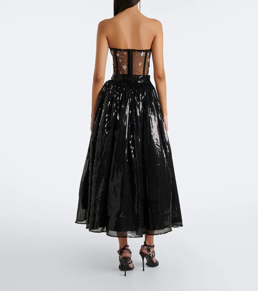 Dolce & Gabbana Gathered sequined midi skirt | Thumbnail 6 Dolce & Gabbana Gathered sequined midi skirt | Thumbnail 6