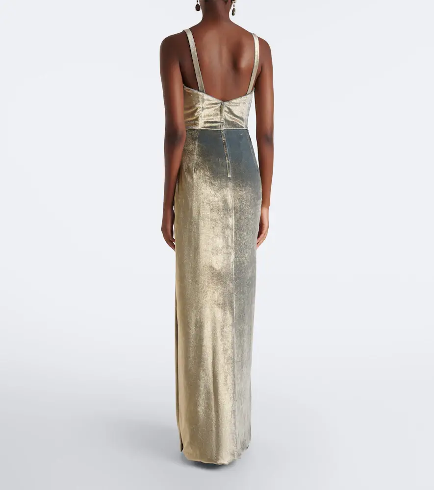Dolce & Gabbana Velvet maxi dress | Thumbnail 3 Dolce & Gabbana Velvet maxi dress | Thumbnail 3