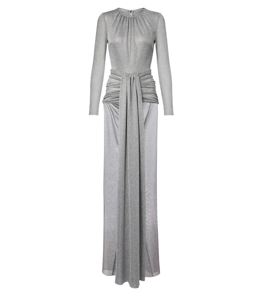 Draped lamé gown Draped lamé gown