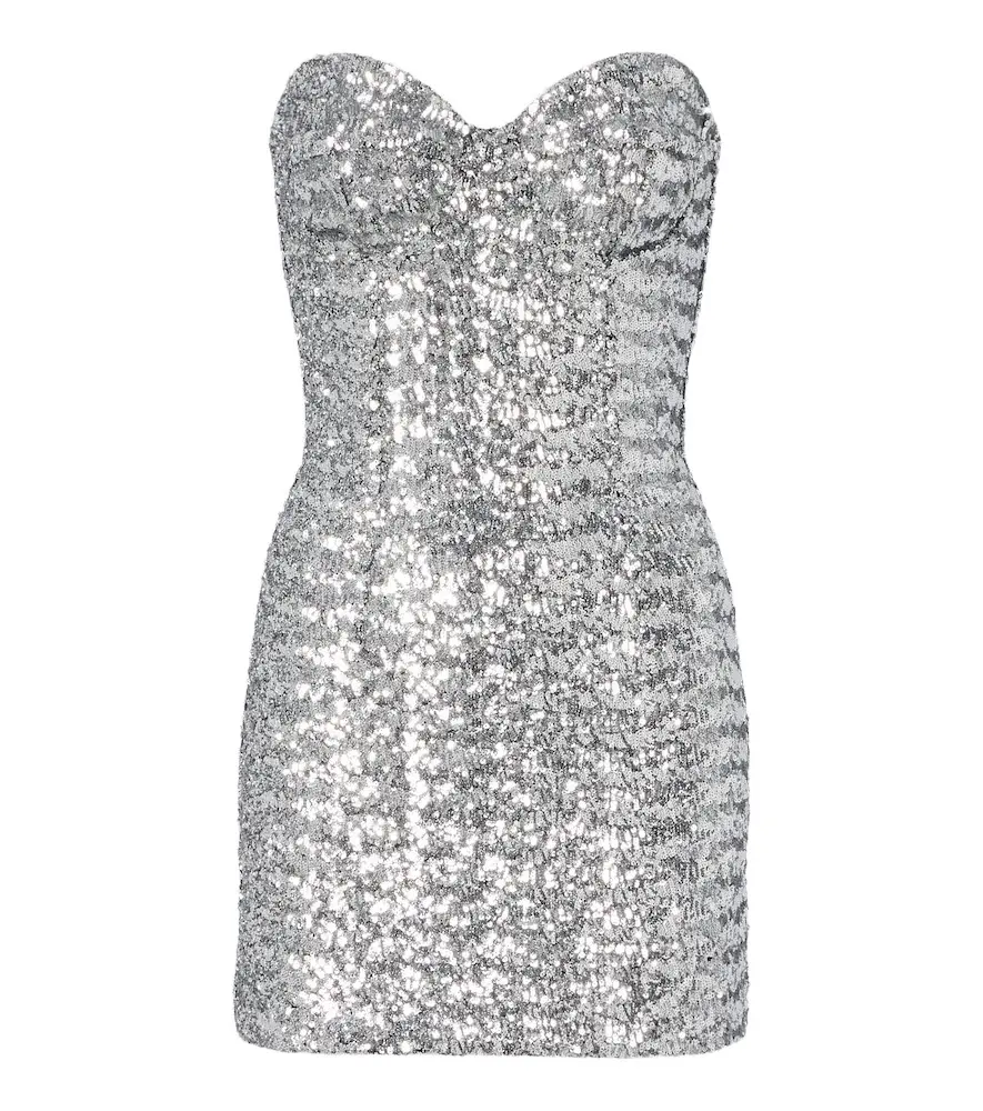 Sequined bustier dress