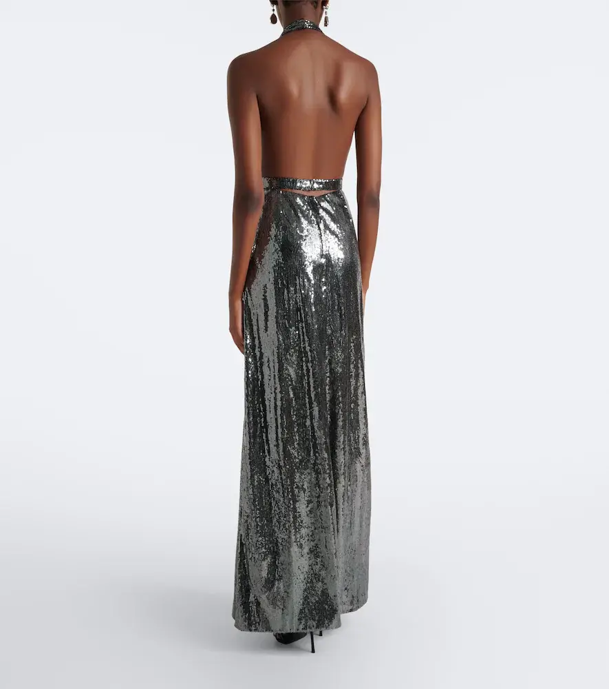 Dolce & Gabbana Sequined halterneck gown | Thumbnail 4