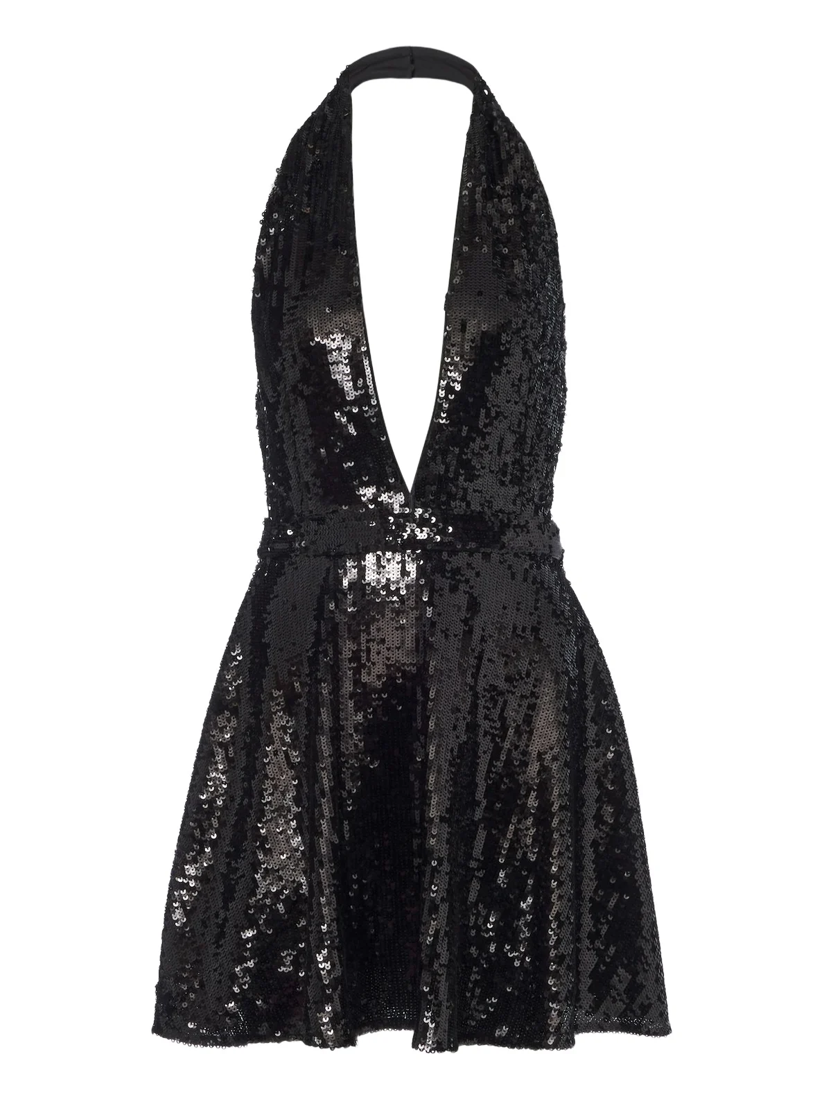 Sequined halterneck open-back minidress Sequined halterneck open-back minidress