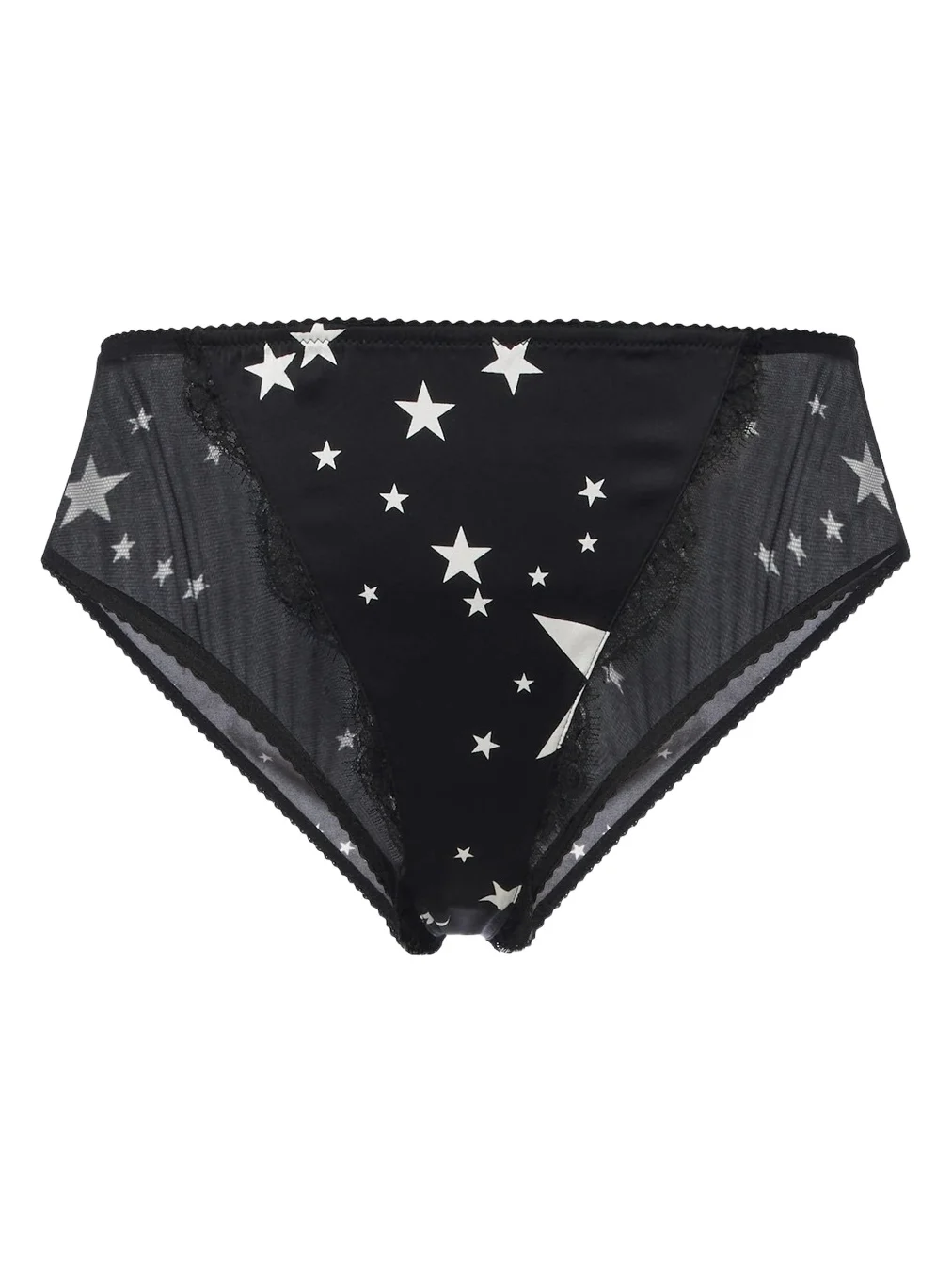 Dolce & Gabbana Lace-trimmed printed briefs