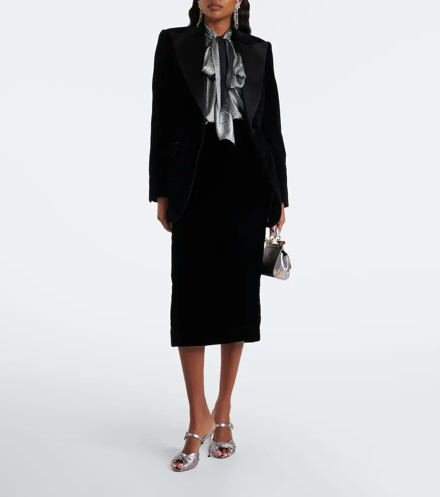 Dolce & Gabbana Velvet pencil skirt | Thumbnail 4 Dolce & Gabbana Velvet pencil skirt | Thumbnail 4