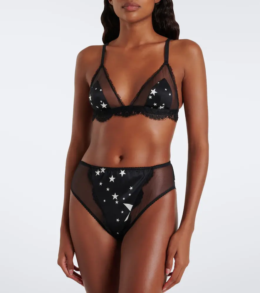 Dolce & Gabbana Lace-trimmed printed bra | Thumbnail 3 Dolce & Gabbana Lace-trimmed printed bra | Thumbnail 3