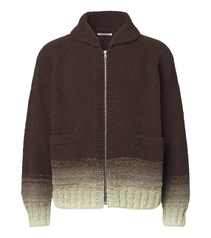 Auralee Ombré wool cardigan