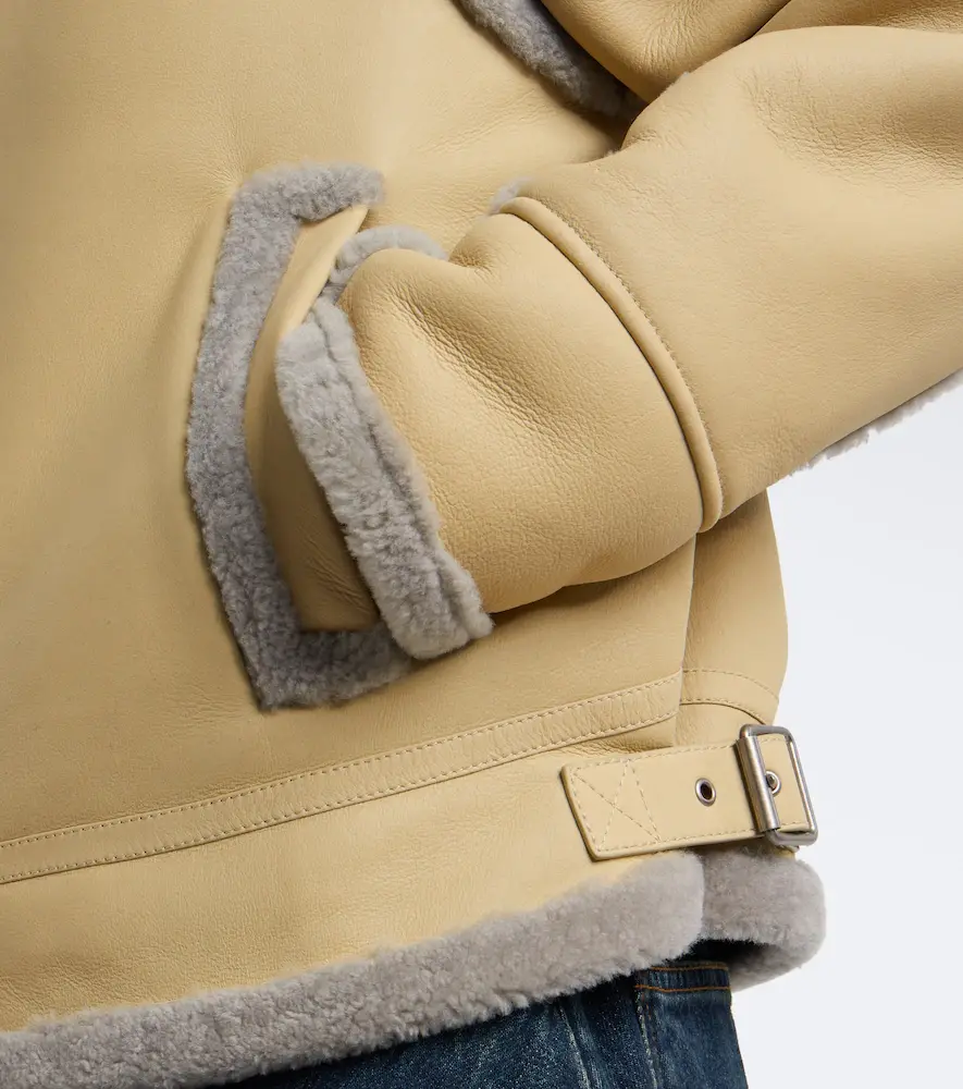 Loewe Shearling-trimmed leather jacket | Thumbnail 3 Loewe Shearling-trimmed leather jacket | Thumbnail 3