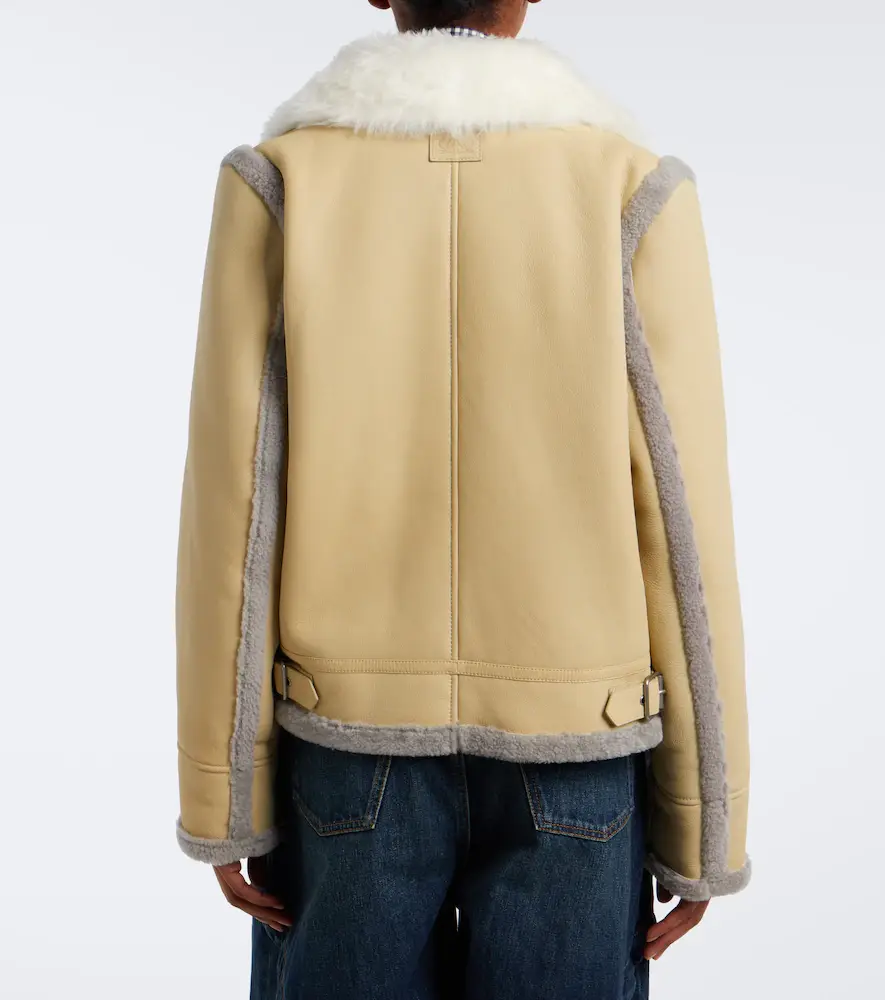 Loewe Shearling-trimmed leather jacket | Thumbnail 5 Loewe Shearling-trimmed leather jacket | Thumbnail 5