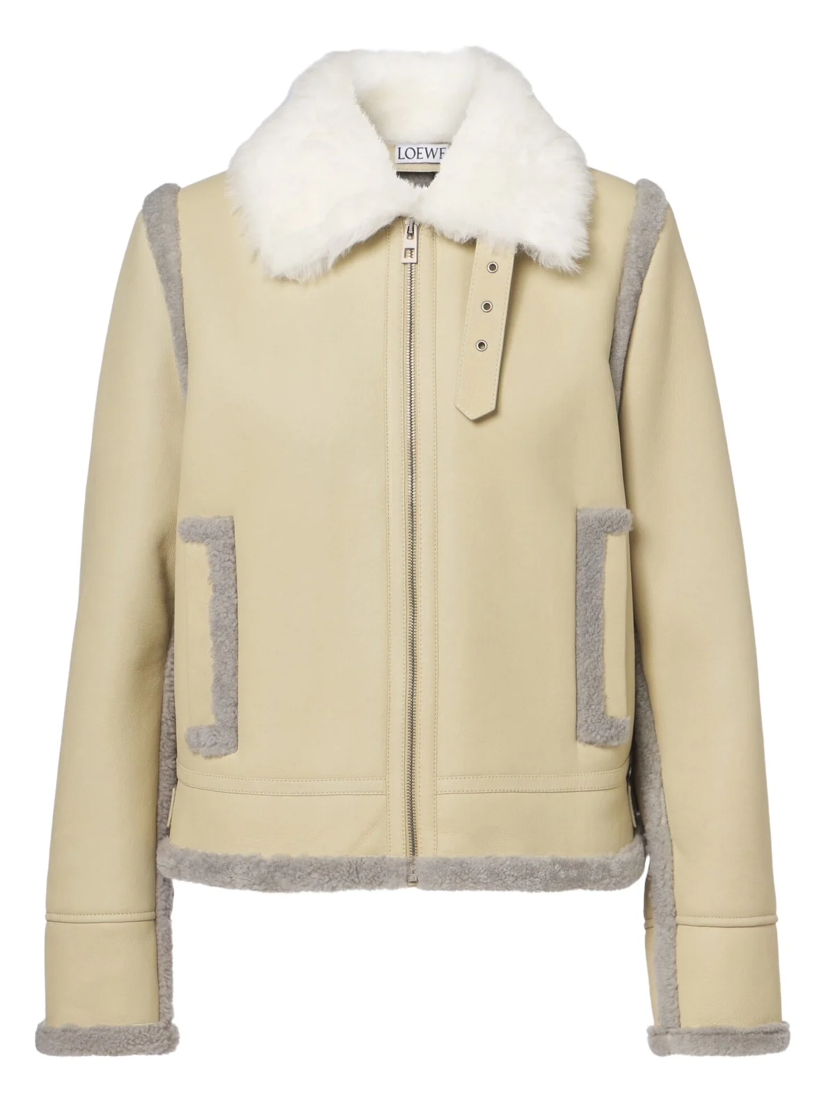 Loewe Shearling-trimmed leather jacket