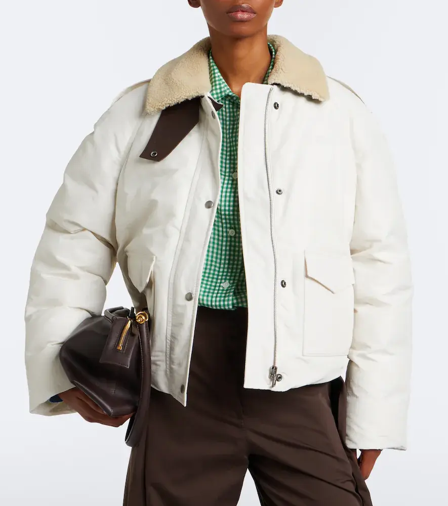 Loewe Shearling-trimmed cotton-blend blouson jacket | Thumbnail 2 Loewe Shearling-trimmed cotton-blend blouson jacket | Thumbnail 2