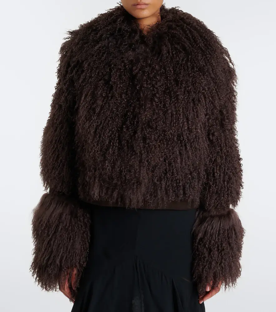DE LA VALI Vespera suede-trimmed shearling jacket | Thumbnail 4