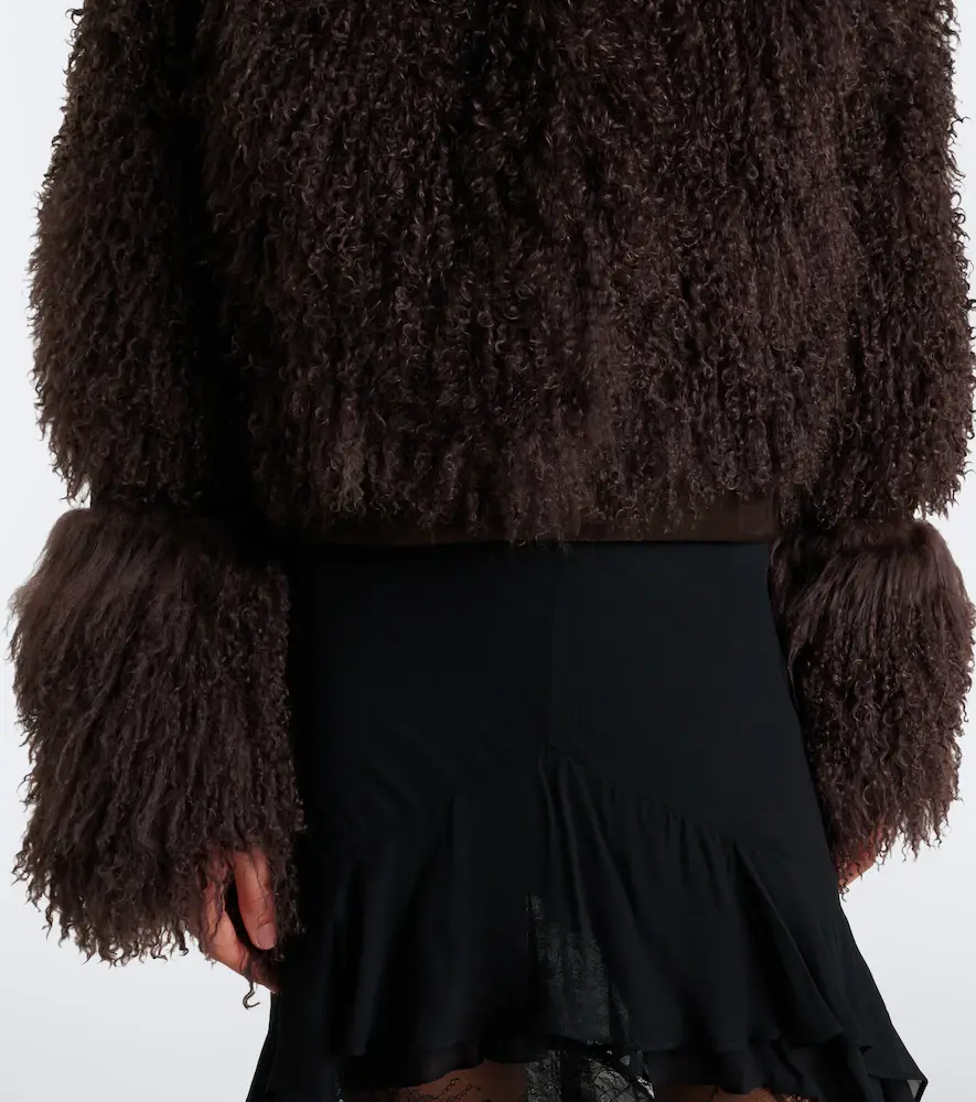 DE LA VALI Vespera suede-trimmed shearling jacket | Thumbnail 6