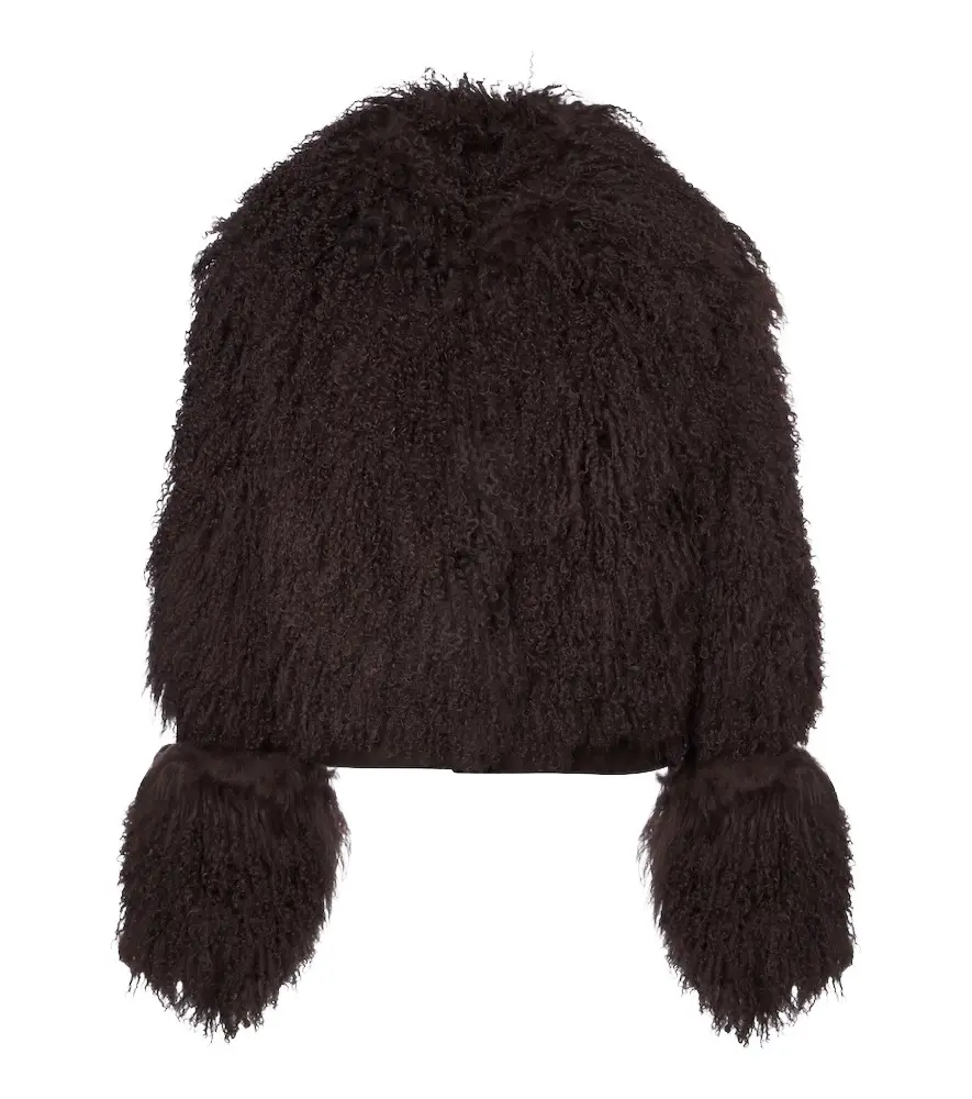 Vespera suede-trimmed shearling jacket Vespera suede-trimmed shearling jacket