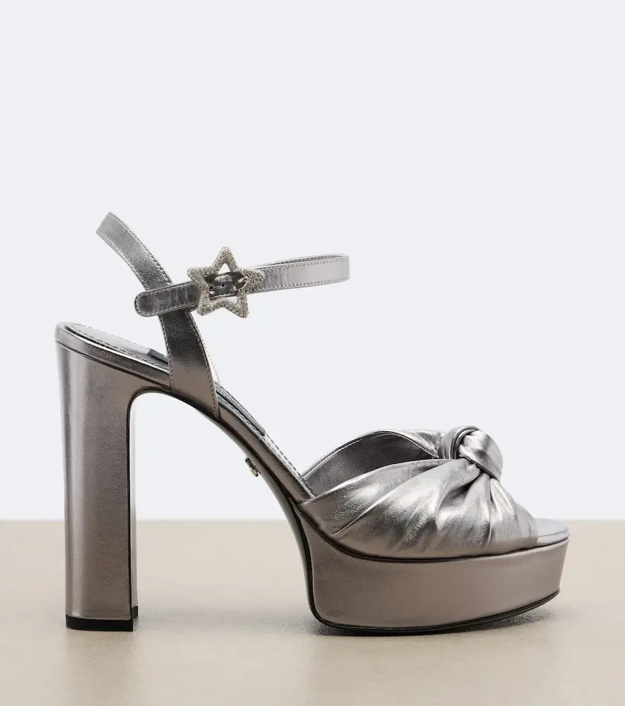 Dolce & Gabbana Embellished leather platform sandals | Thumbnail 3 Dolce & Gabbana Embellished leather platform sandals | Thumbnail 3