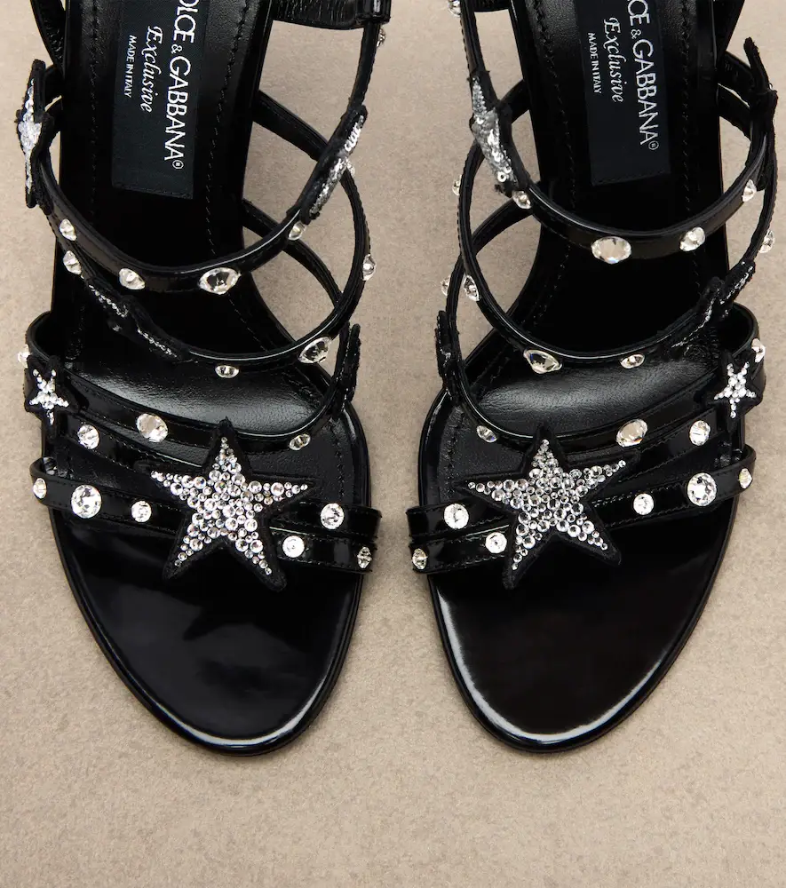 Dolce & Gabbana Embellished patent leather sandals | Thumbnail 4 Dolce & Gabbana Embellished patent leather sandals | Thumbnail 4