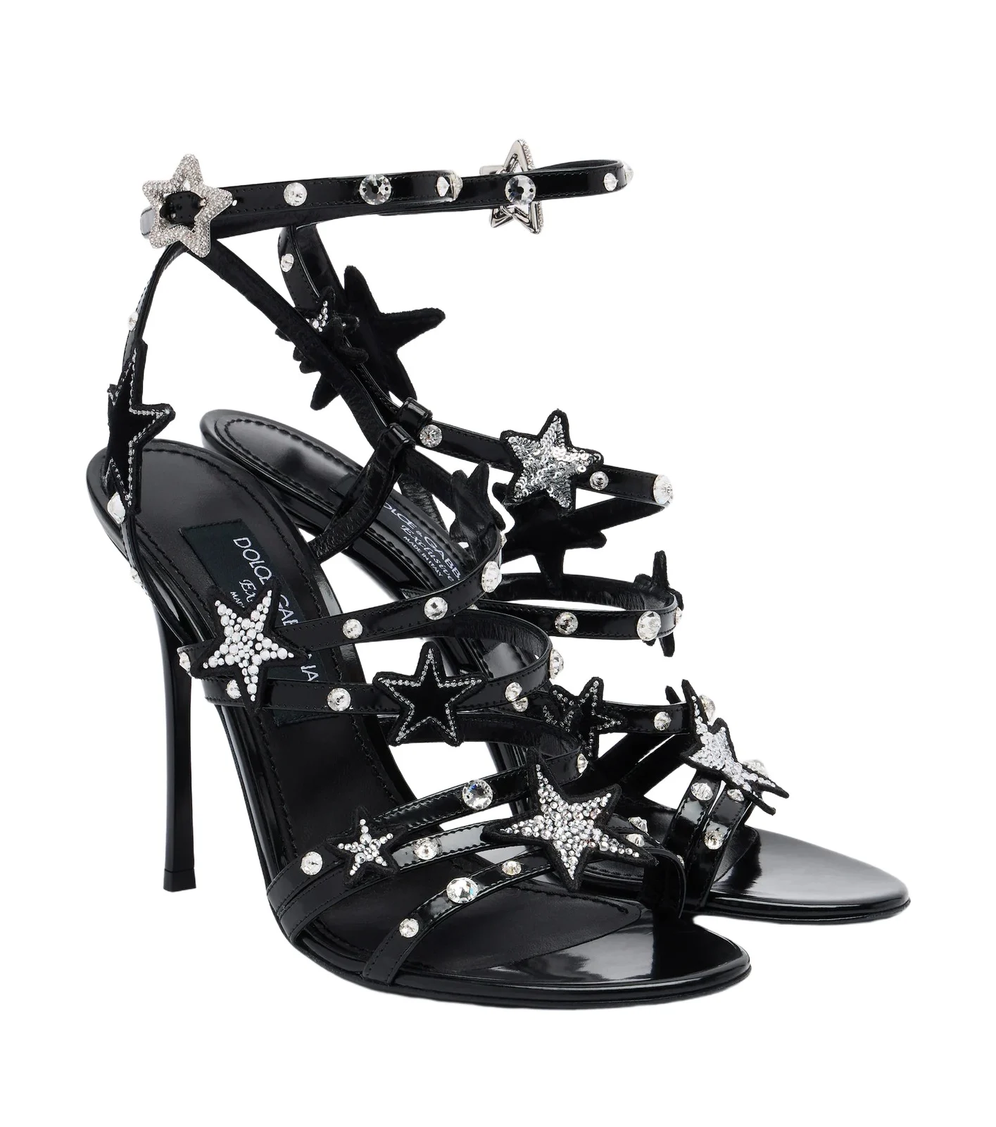 Dolce & Gabbana Embellished patent leather sandals