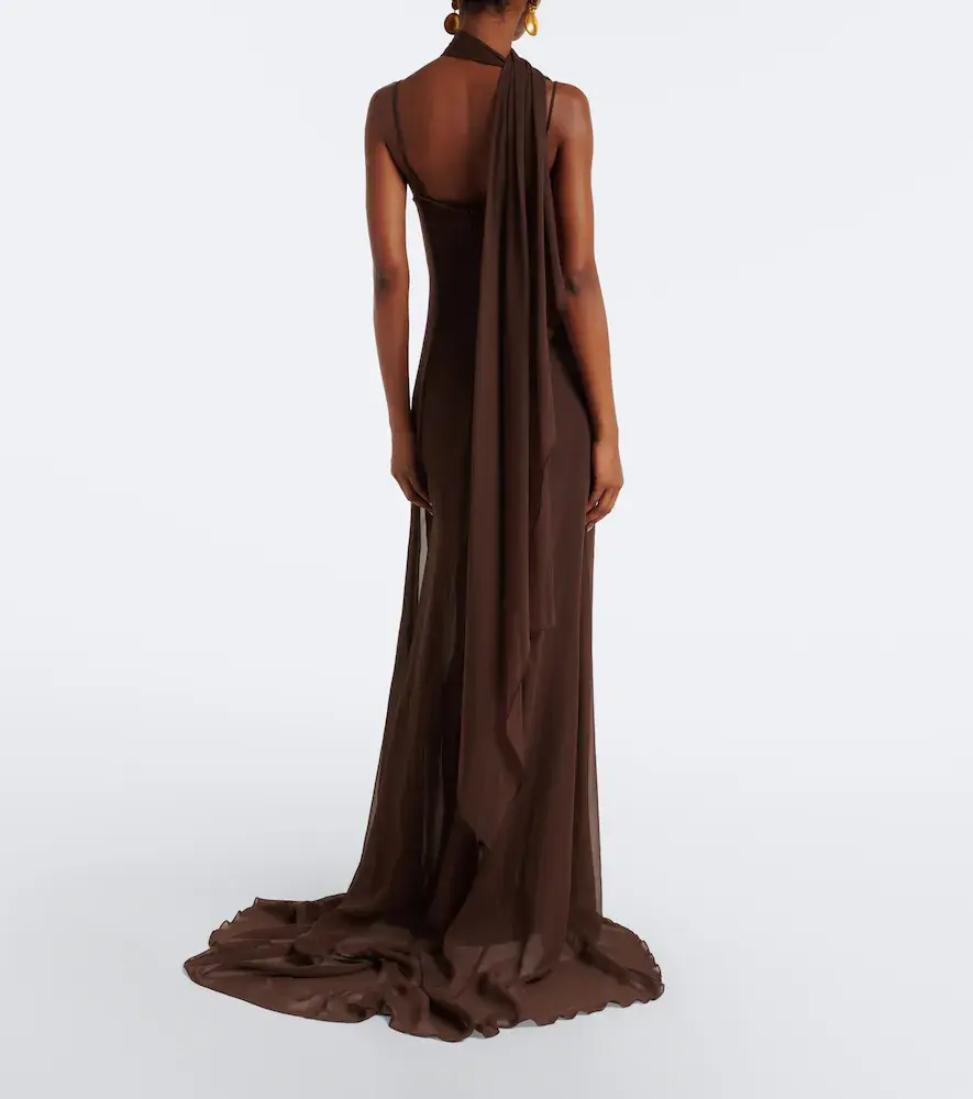 BLUMARINE Scarf-detail draped gown | Thumbnail 2 BLUMARINE Scarf-detail draped gown | Thumbnail 2